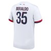 Maillot de Supporter Paris Saint-Germain Lucas Beraldo 35 Extérieur 2024-25 Pour Homme